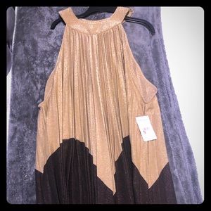 NWT Free People gold and brown dress